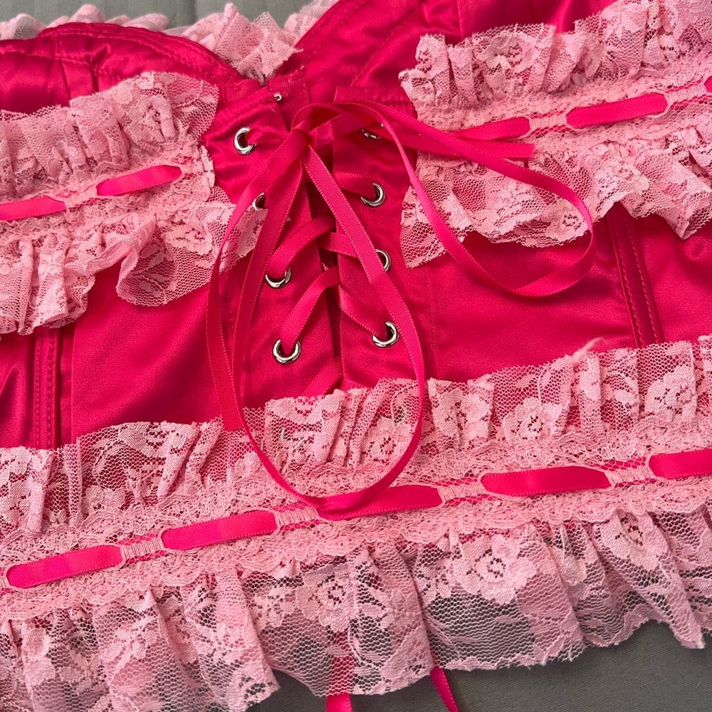 Dolls Kill Pink Lolita Corset Top - Picture 4 of 4